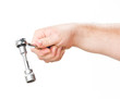hand with wrench