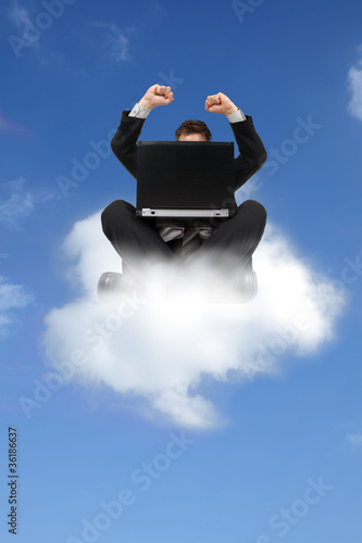 Photo: Cloud computing concept Cloud computing concept