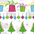 Seamless christmas balls and gifts white background Seamless christmas balls and gifts white background