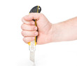 hand with cutter