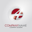 Alphabet Logo Corporate Marke Firmenlogo, initial letter A 3D