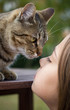chatte bienveillante