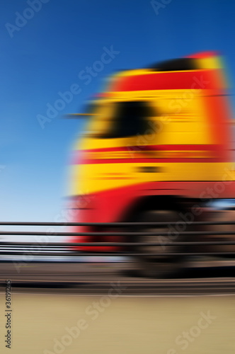 Photo: speeding truck speeding truck