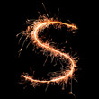 Letter S. Real sparkler alphabet