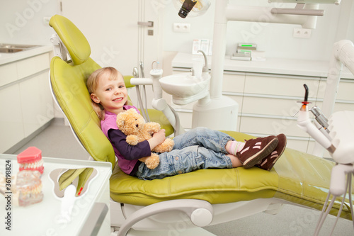 Photo: girl in dentist office girl in dentist office