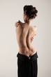 Photo: Sexy silhouette of a woman with bare back Sexy silhouette of a woman with bare back
