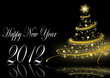happy new year illustration with christmas tree happy new year illustration with christmas tree