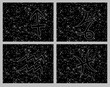 Zodiac horoscope symbols collage