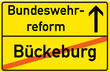 Schild Bundeswehrreform Bückeburg