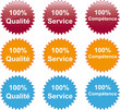 100% Qualité Service Compétence Button