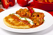 Ungarische Gulasch mit Kartoffelpuffer