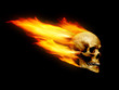 Flaming skull