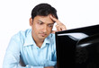 Photo: Indian young Businessman looking depressed Indian young Businessman looking depressed