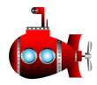 Red submarine