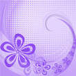 Purple background with flowers