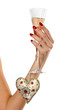 hand with a glass