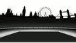 stadium with London skyline - movie