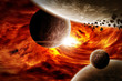 Planet landscape illustration Earth Apocalypse