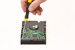Computer hard-drive being worked on