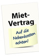Illustration: mietvertrag auf die nebenkosten achten mietvertrag auf die nebenkosten achten