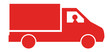 livraison camion rouge