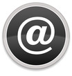 Icone Bouton Noir - Arobase internet e-mail