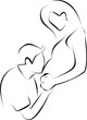 man kiss pregnancy wife