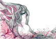 Photo en ligne au meilleur prix Beautiful woman with ornate hair (series C)