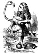Alice in Wonderland: Alice with flamingo