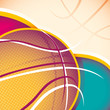 Illustrated basketball banner.