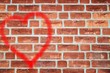 Herz an der Wand