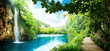 waterfall in deep forest