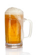 mug of beer isolated on white