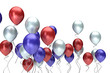 Photo en ligne au meilleur prix flying colorful balloons on a white background
