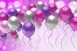 flying colorful balloons