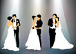 newly married couple silhouettes newly married couple silhouettes