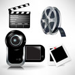 cinematography icons set