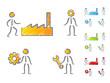 Engineers people icons scribble Engineers people icons scribble