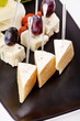 plate with different types cheese