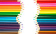 Foto: set of color pencils isolated on white set of color pencils isolated on white