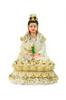 Old Buddha statue isolated on white background