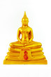 Old Buddha statue isolated on white background
