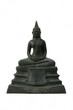 Old Buddha statue isolated on white background