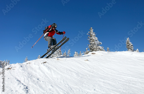 Photo: Jumping skier Jumping skier