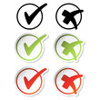 Vector check mark stickers