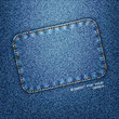 Realistic vector denim background.