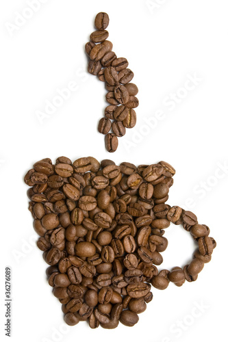 Photo: cup of coffee made from beans cup of coffee made from beans