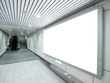 Photo: Blank billboard in underground passage Blank billboard in underground passage