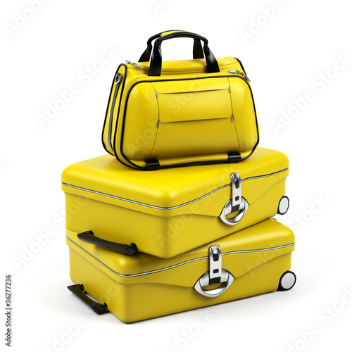 Illustration: Suitcases isolated on a white background. Suitcases isolated on a white background.