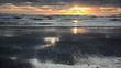 coucher de soleil sur l'océan